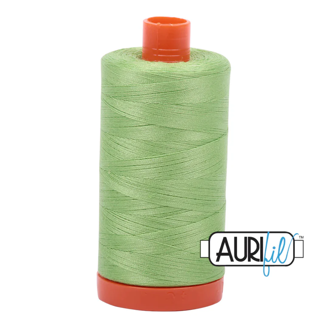 Aurifil Mako Cotton Thread Solid 50wt 1422yds/1300m Shining Green - #5017