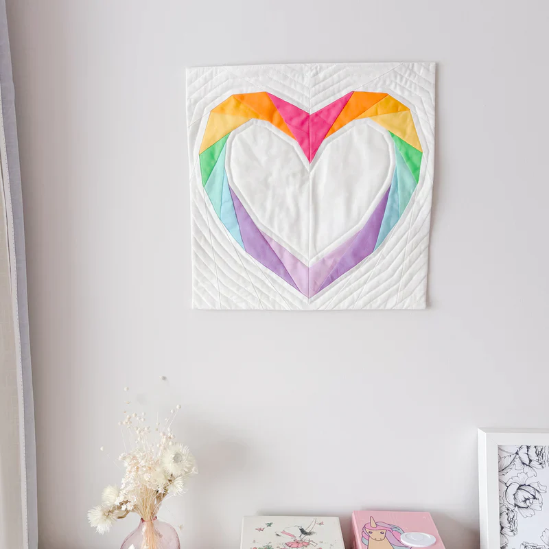 Aurora + Holly Love Foundation Paper Piecing Wall Hanging Pattern - Image 2