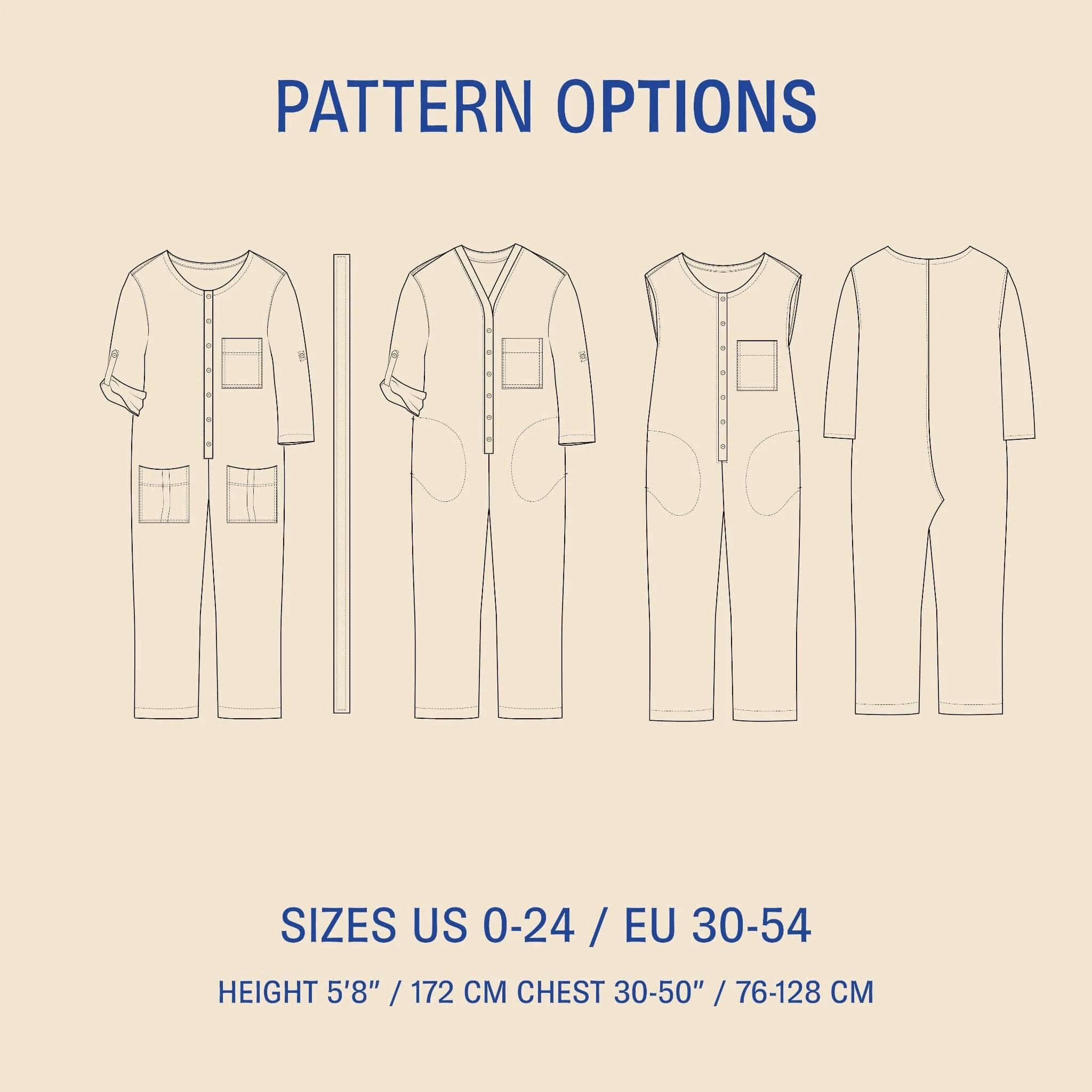 Wardrobe By Me Aviator Jumpsuit - US 0-24 - PDF Pattern - Image 2