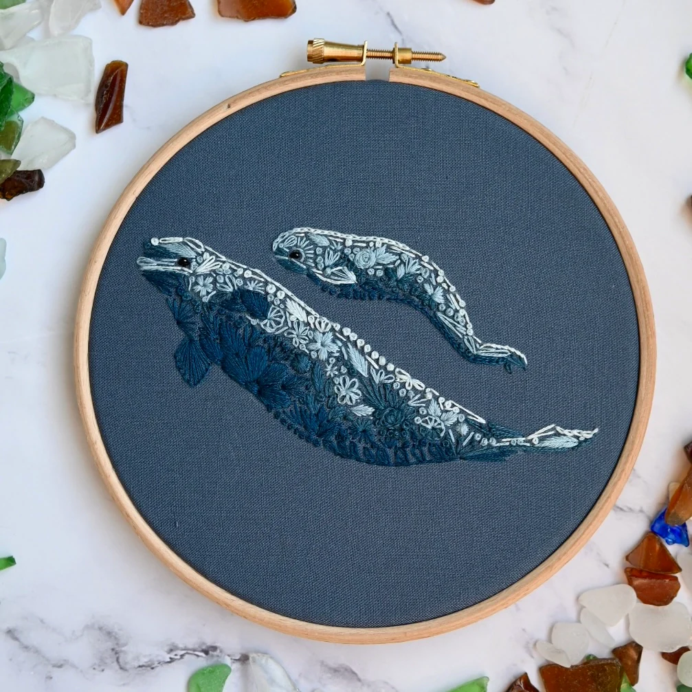 Baby Beluga Embroidery Kit - Image 2