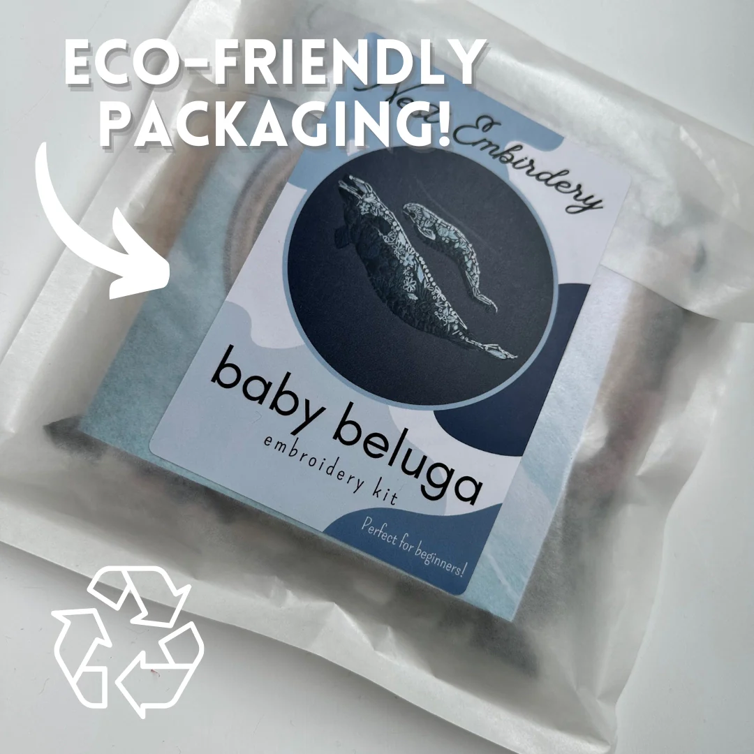 Baby Beluga Embroidery Kit - Image 3
