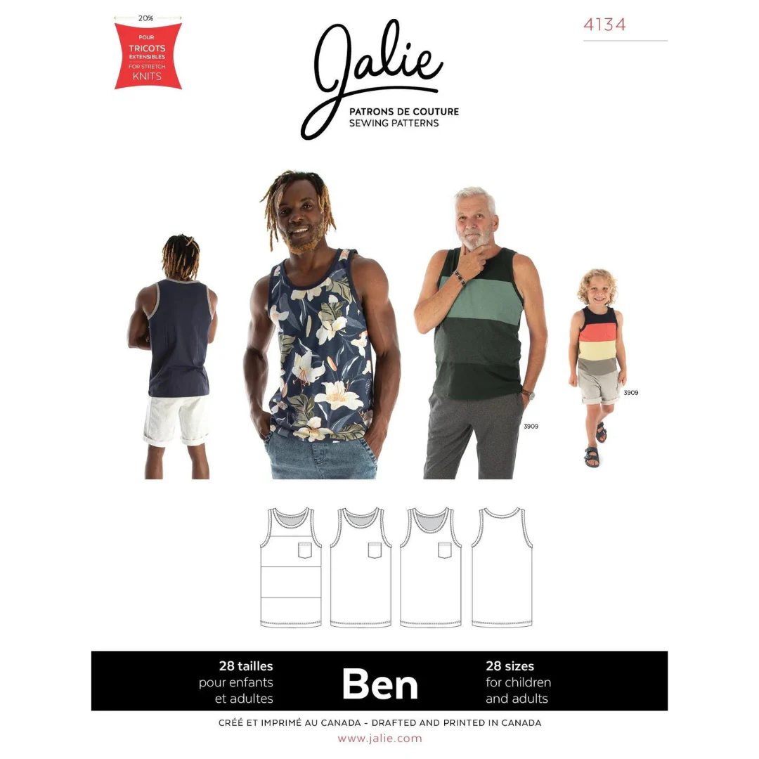 Jalie 4134 - Ben Tank Top 2yrs - 2XL - Image 7