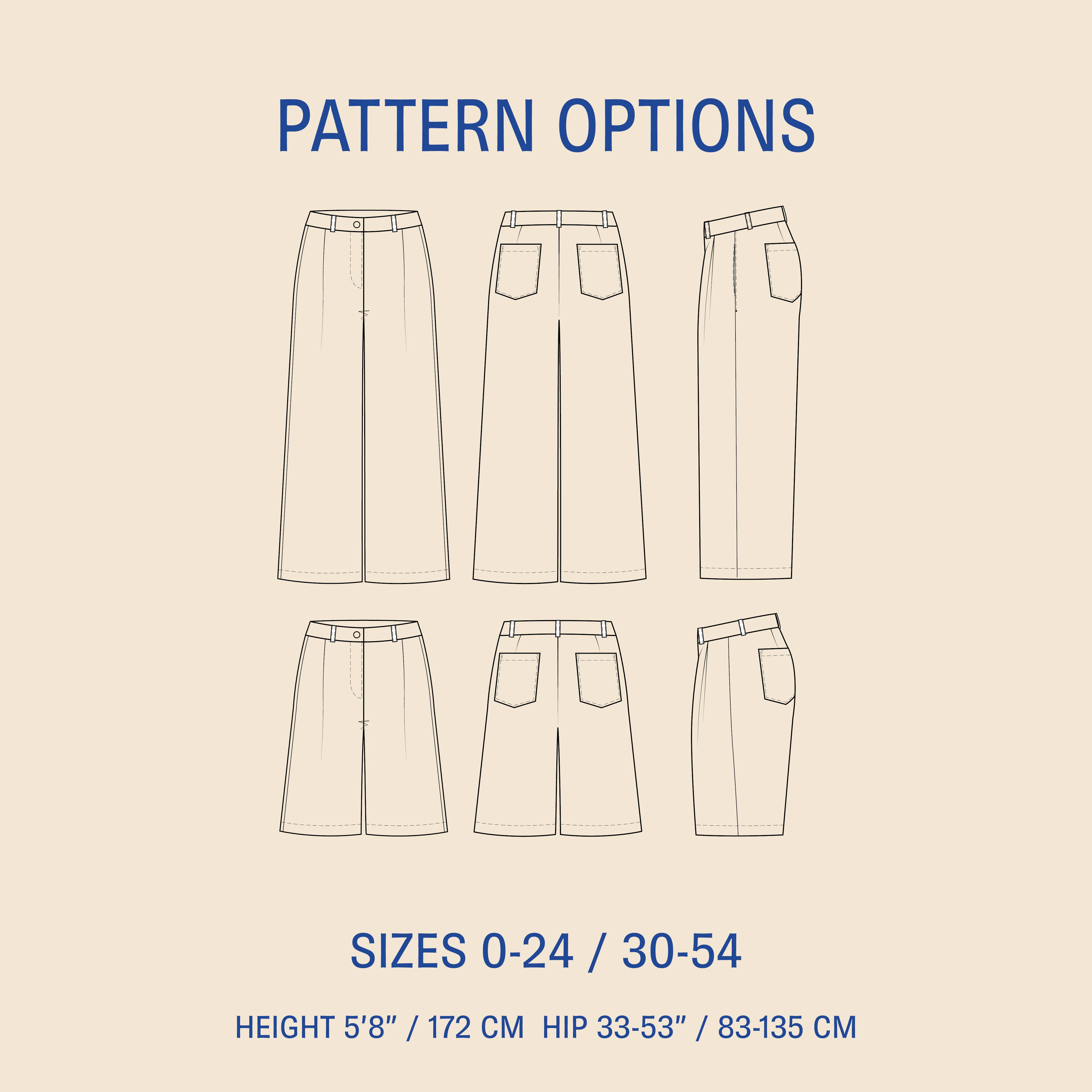 Wardrobe By Me Bermuda Pants and Shorts - US 0-24 - PDF Pattern - Image 3