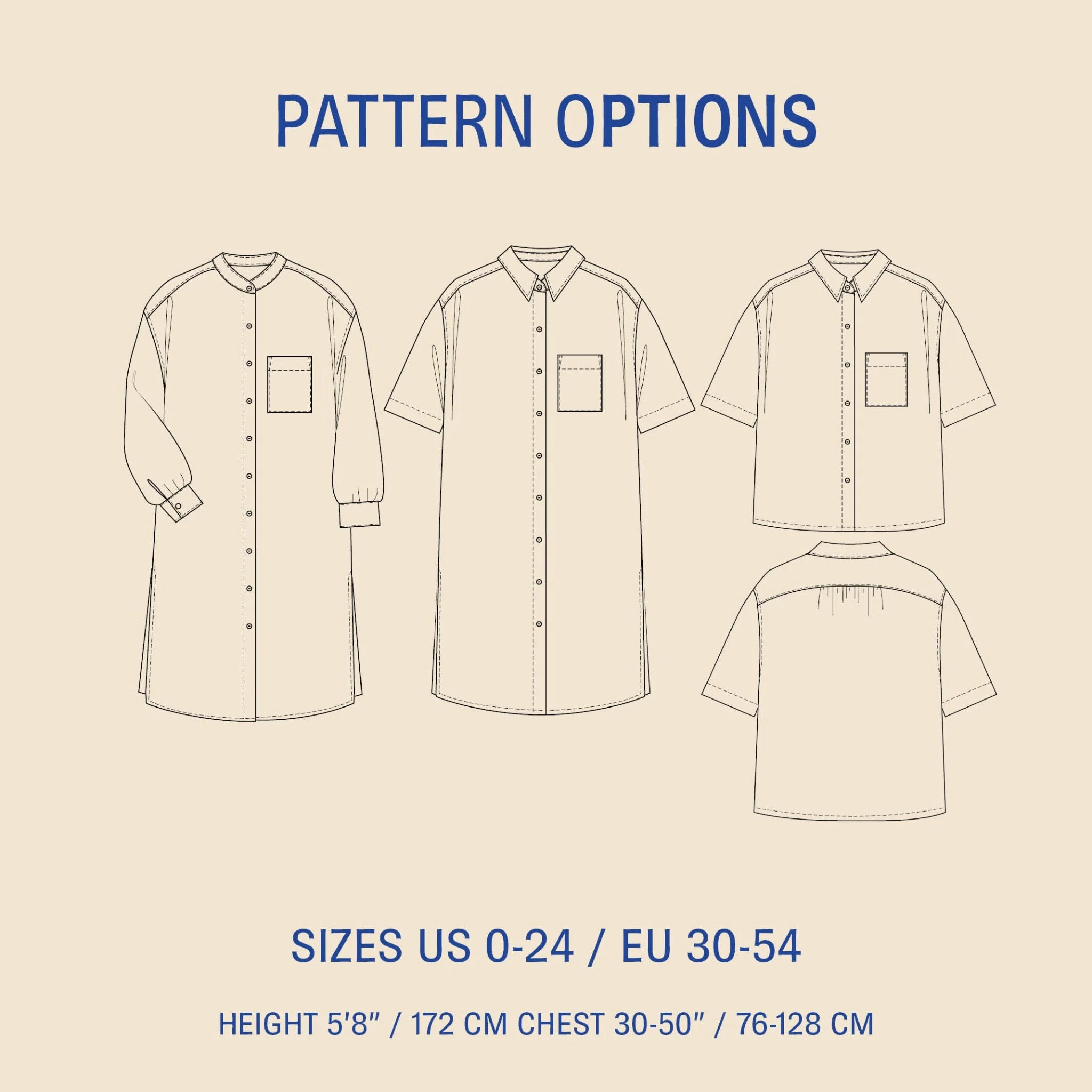 Wardrobe By Me Big Shirt - US 0–24 - PDF Pattern - Image 2