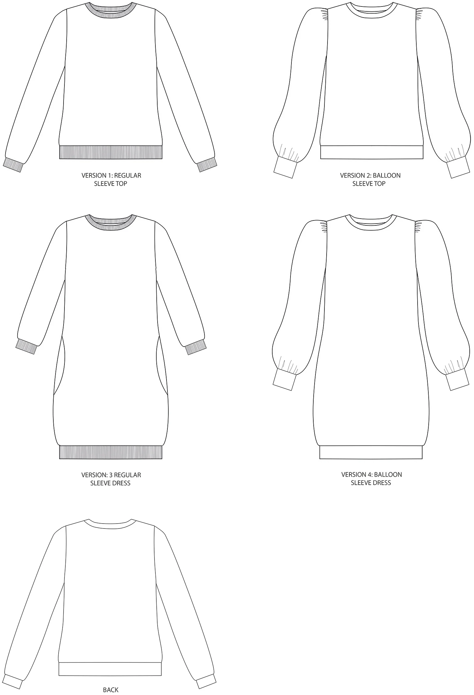 Tilly & The Buttons Billie Sweatshirt Dress 2-30 - Image 26