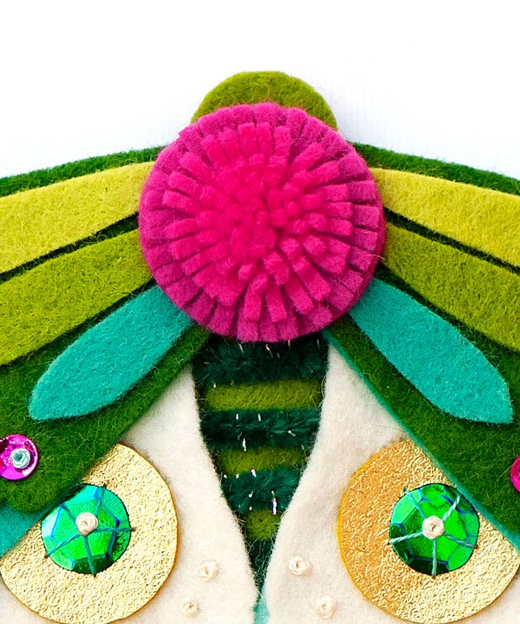 Blue Moth Felt Ornament Kit - Image 3