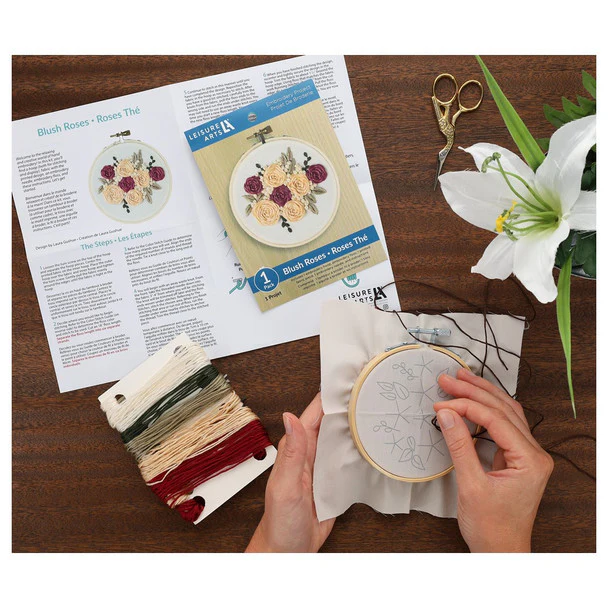 Blush Rose 4" Embroidery Kit - Image 3
