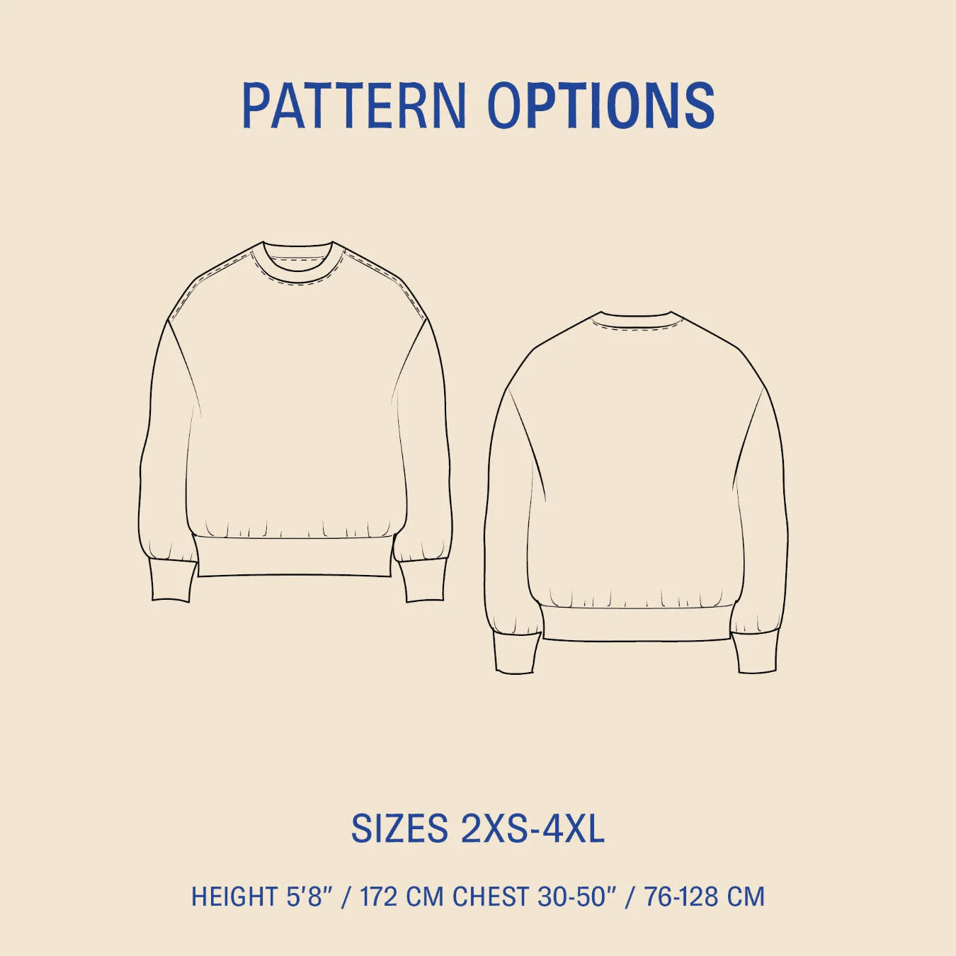 Wardrobe By Me Boyfriend Sweater - 2XS-4XL - PDF Pattern - Image 2
