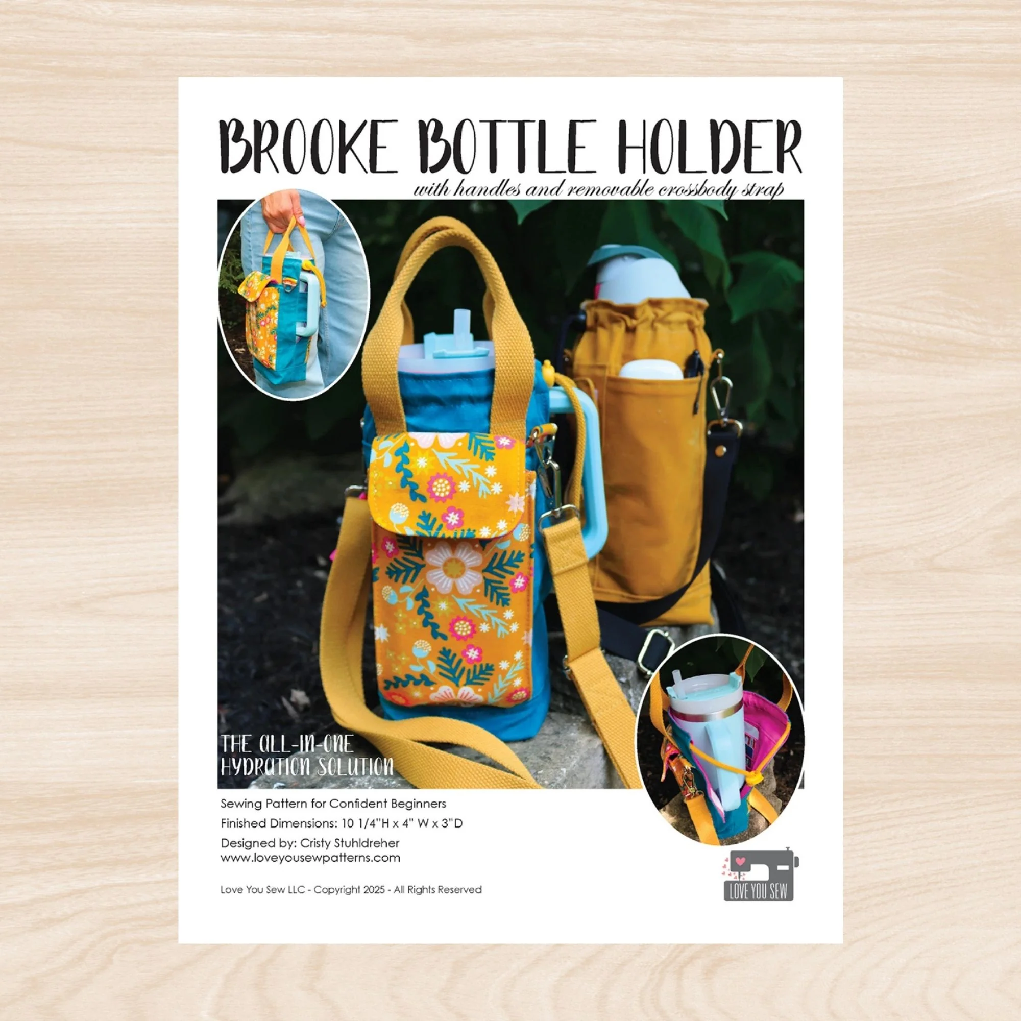 Love you Sew Brooke Bottle Holder Sewing Pattern