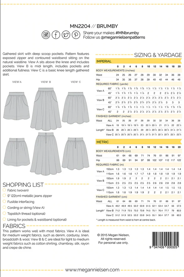Megan Nielsen Brumby Skirt Pattern 0-20 - Image 2