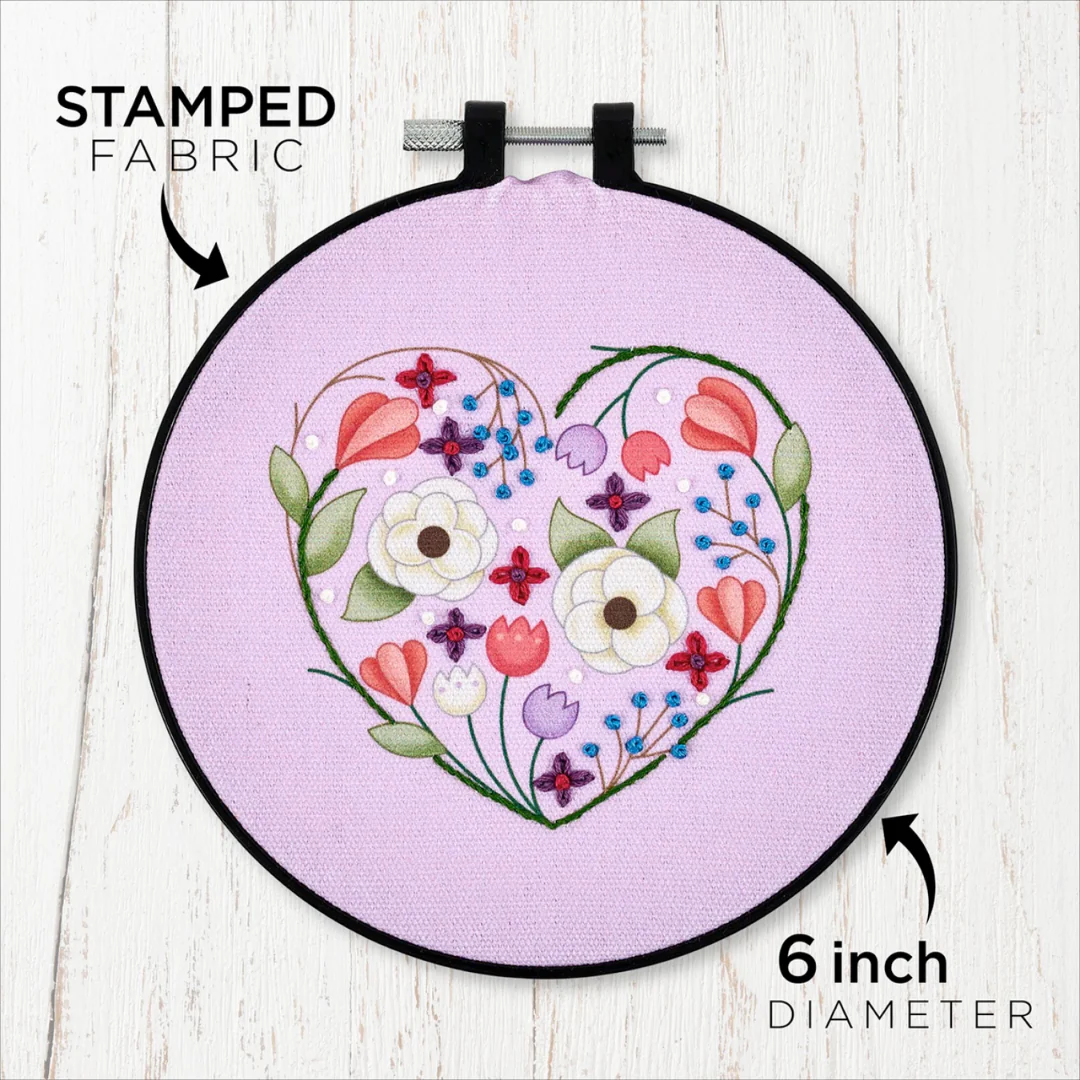 Bucilla Energetic Floral Stamped Embroidery Kit - Image 3