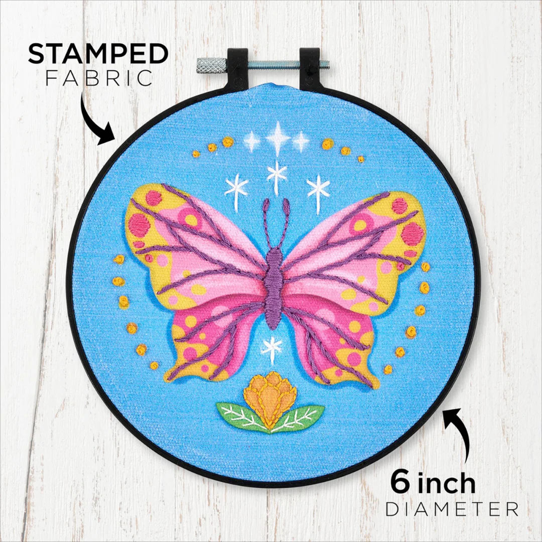 Bucilla Energetic Butterfly Stamped Embroidery Kit - Image 3