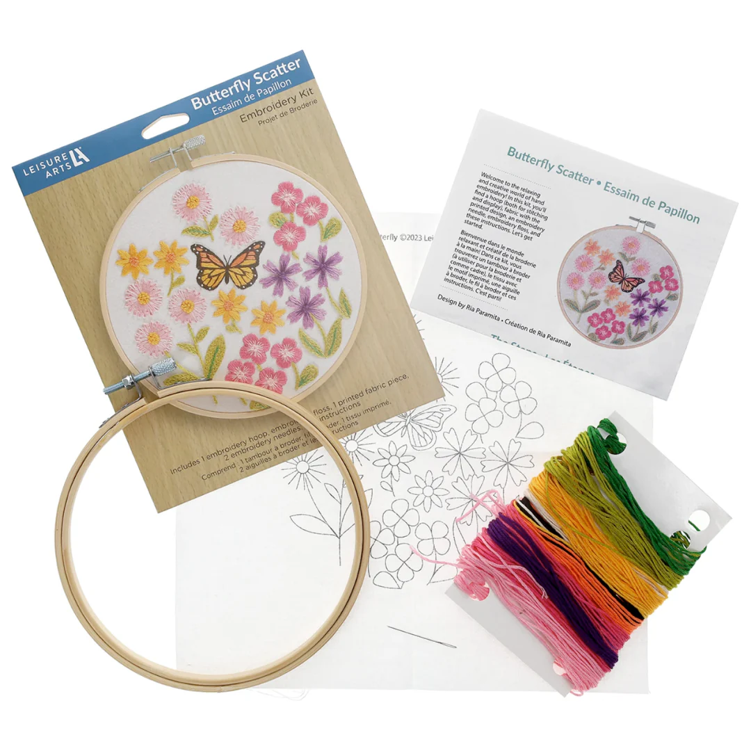 Butterfly Scatter 6" Embroidery Kit - Image 4