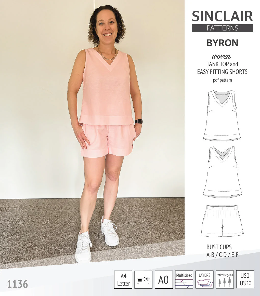 Sinclair Patterns Byron Tank Top and Shorts Set - XS-4XL - PDF Pattern - Image 10