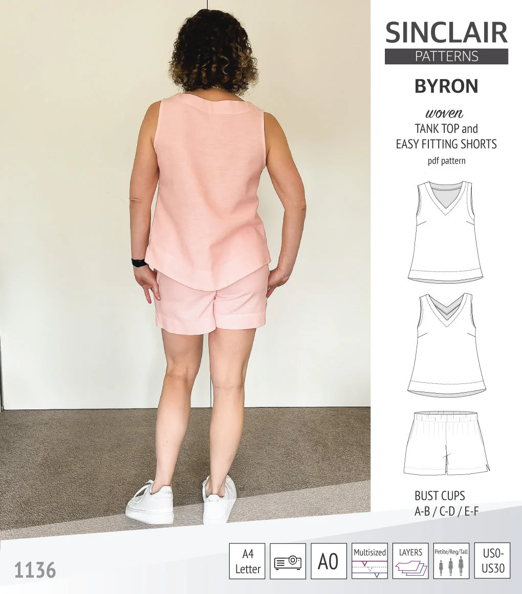 Sinclair Patterns Byron Tank Top and Shorts Set - XS-4XL - PDF Pattern - Image 11