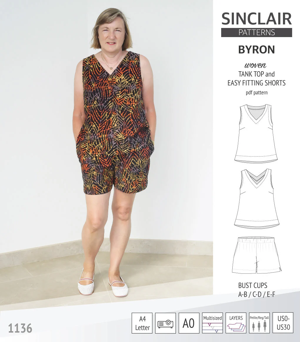 Sinclair Patterns Byron Tank Top and Shorts Set - XS-4XL - PDF Pattern - Image 12