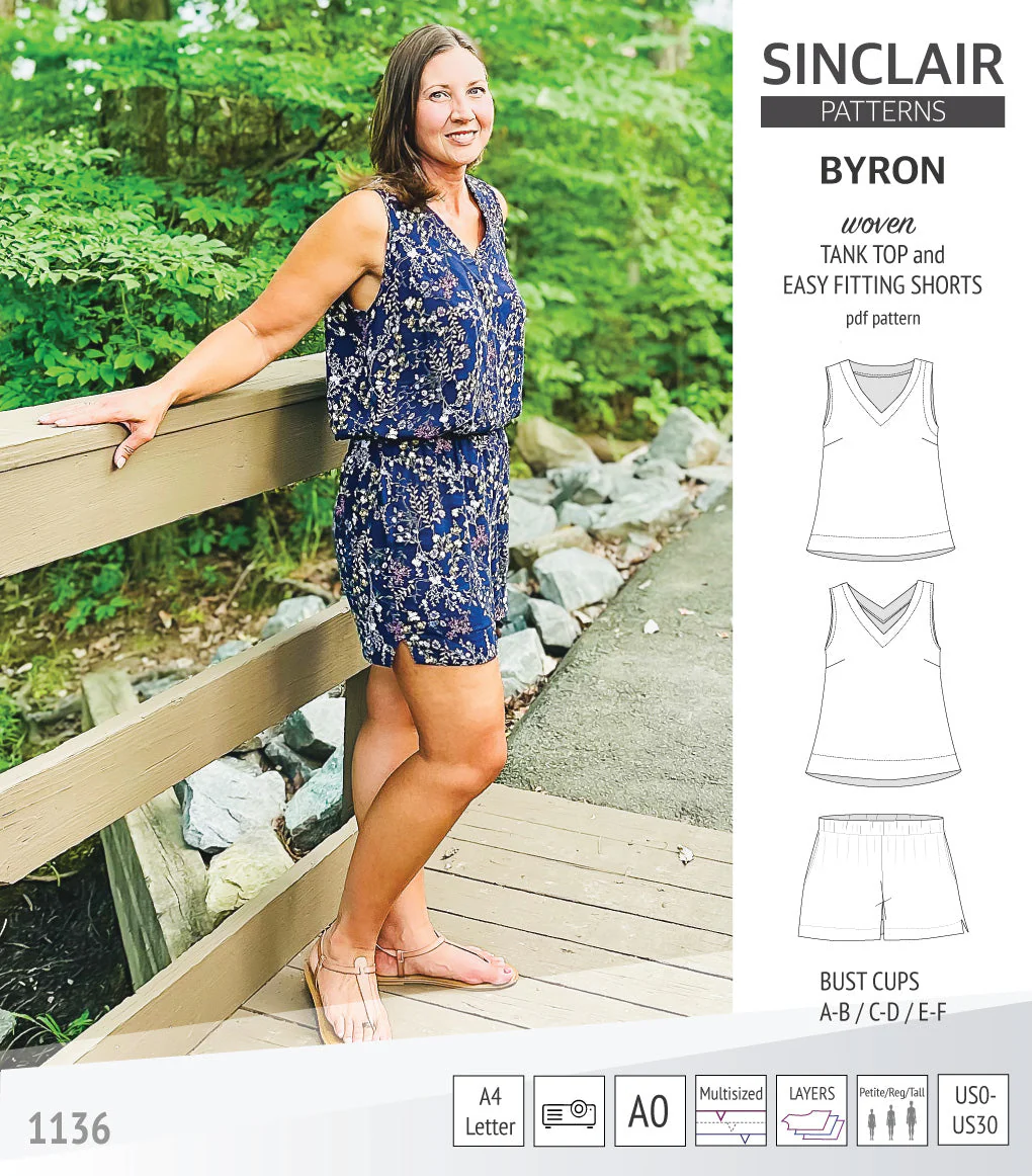 Sinclair Patterns Byron Tank Top and Shorts Set - XS-4XL - PDF Pattern - Image 15