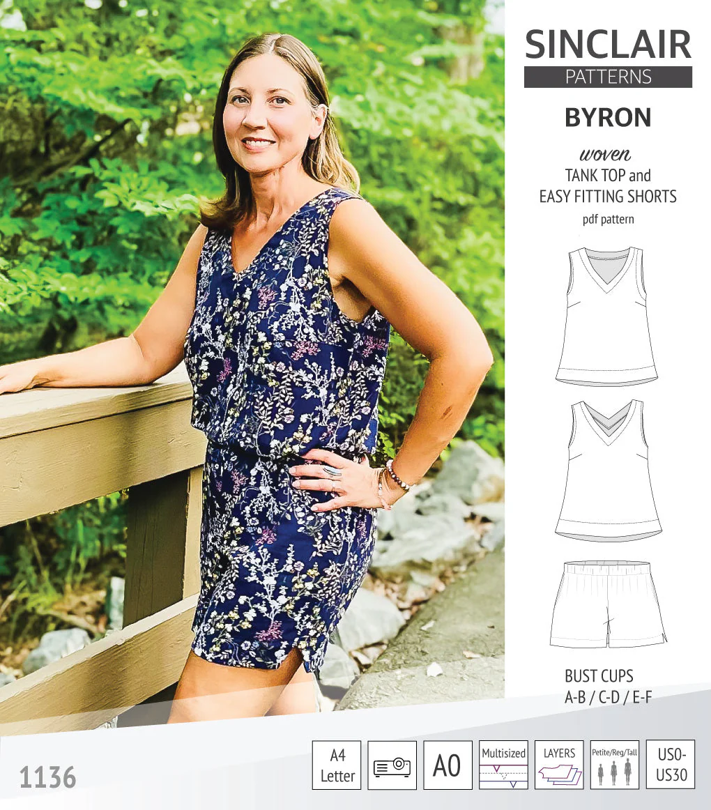Sinclair Patterns Byron Tank Top and Shorts Set - XS-4XL - PDF Pattern - Image 16