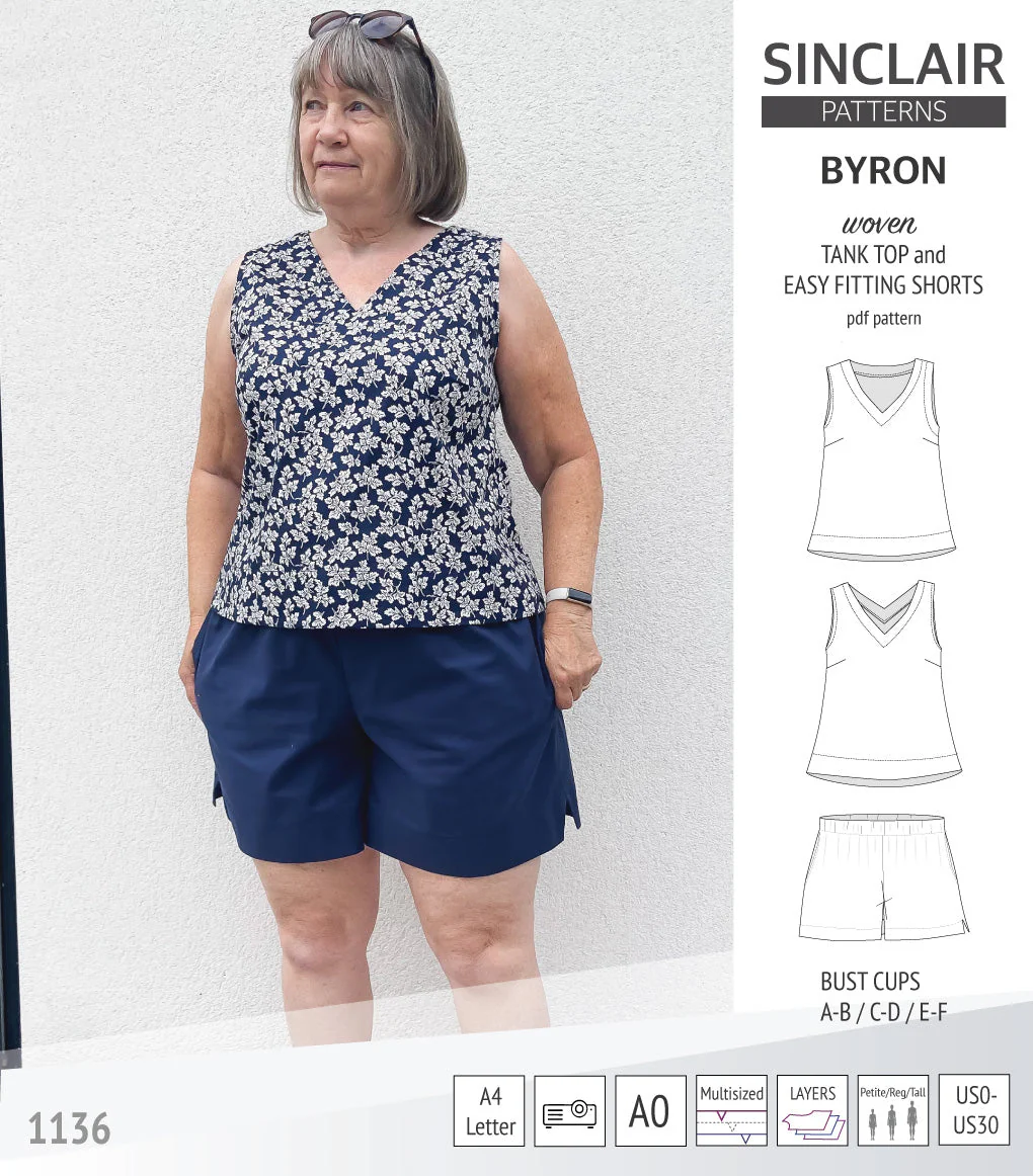 Sinclair Patterns Byron Tank Top and Shorts Set - XS-4XL - PDF Pattern - Image 18