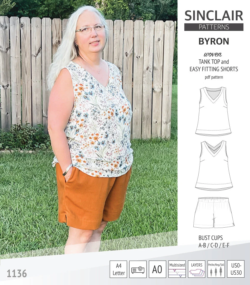 Sinclair Patterns Byron Tank Top and Shorts Set - XS-4XL - PDF Pattern - Image 19