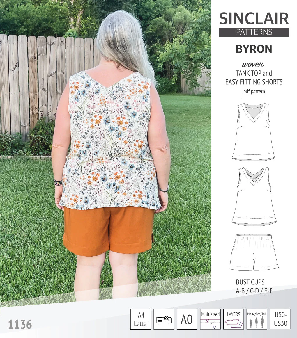 Sinclair Patterns Byron Tank Top and Shorts Set - XS-4XL - PDF Pattern - Image 20