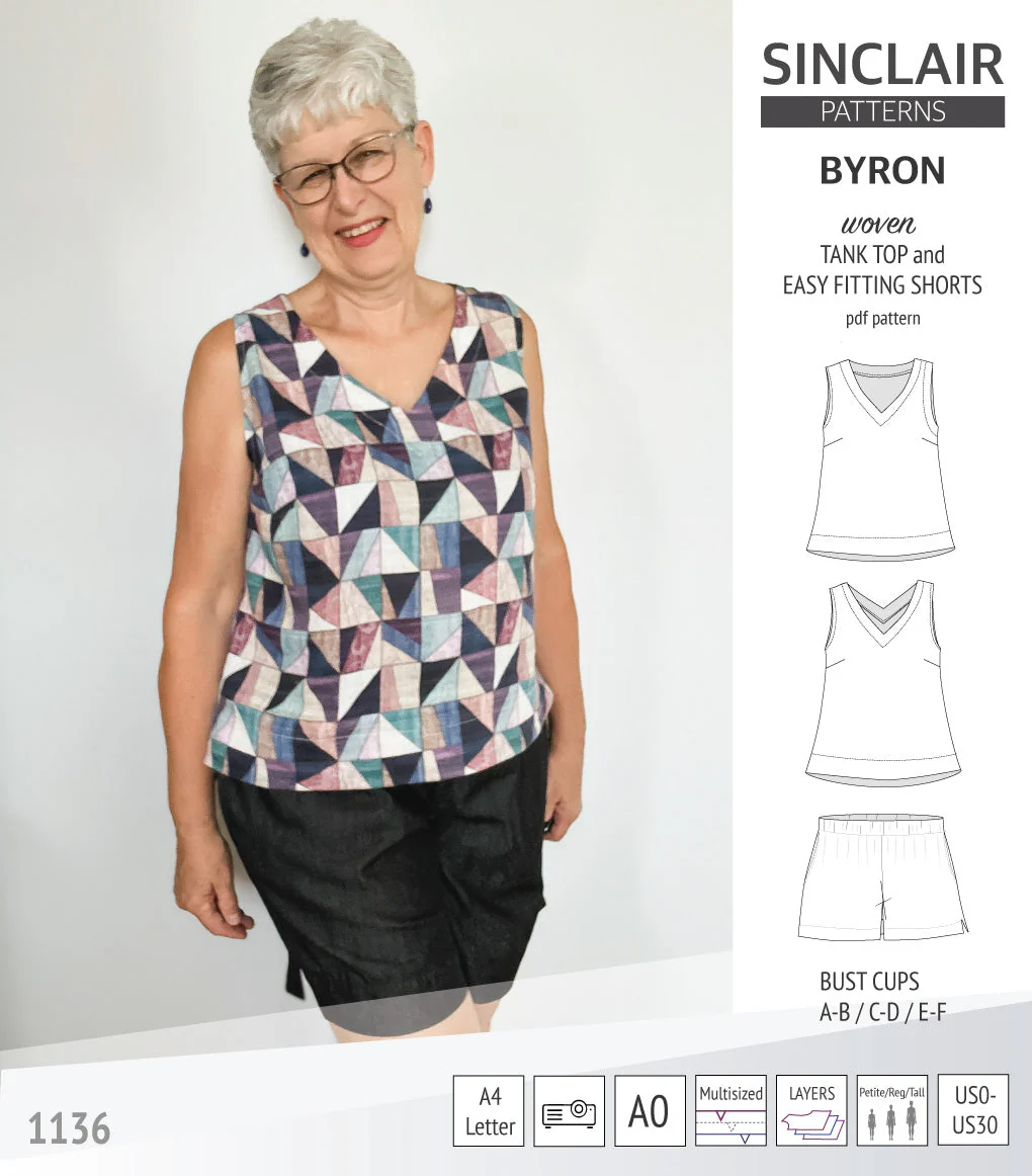 Sinclair Patterns Byron Tank Top and Shorts Set - XS-4XL - PDF Pattern - Image 21