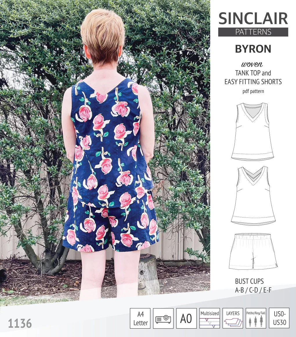 Sinclair Patterns Byron Tank Top and Shorts Set - XS-4XL - PDF Pattern - Image 23