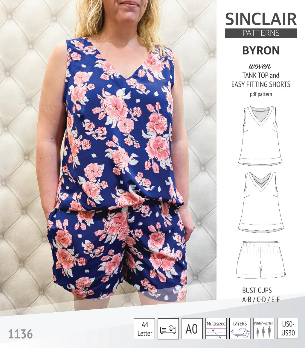 Sinclair Patterns Byron Tank Top and Shorts Set - XS-4XL - PDF Pattern - Image 24