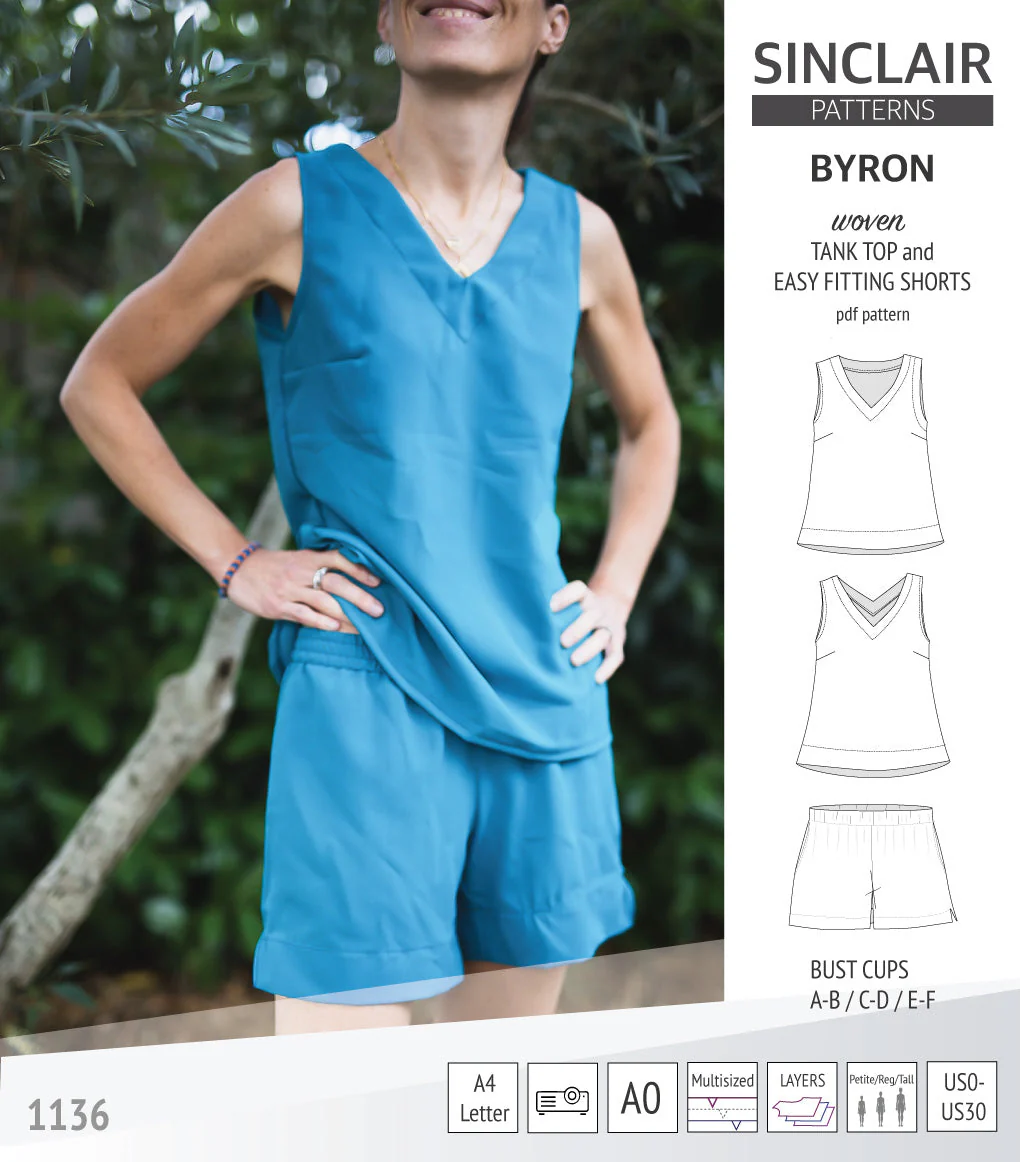 Sinclair Patterns Byron Tank Top and Shorts Set - XS-4XL - PDF Pattern - Image 25