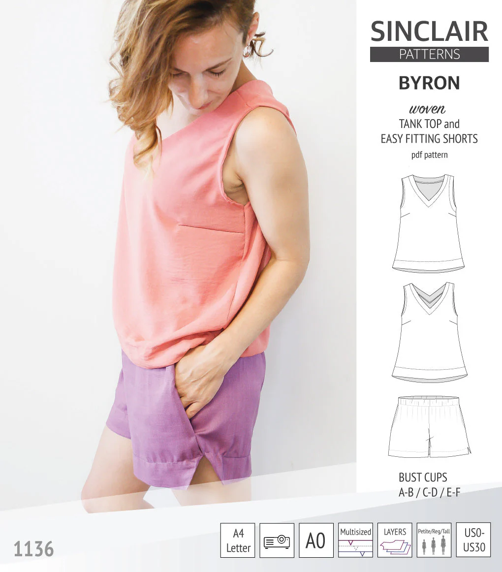 Sinclair Patterns Byron Tank Top and Shorts Set - XS-4XL - PDF Pattern - Image 26