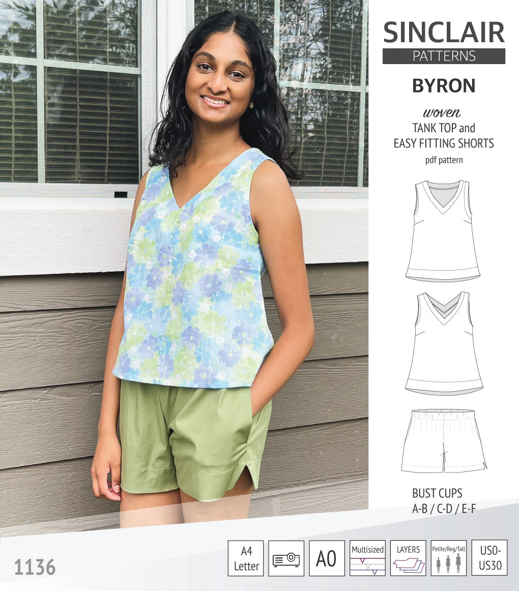 Sinclair Patterns Byron Tank Top and Shorts Set - XS-4XL - PDF Pattern - Image 27