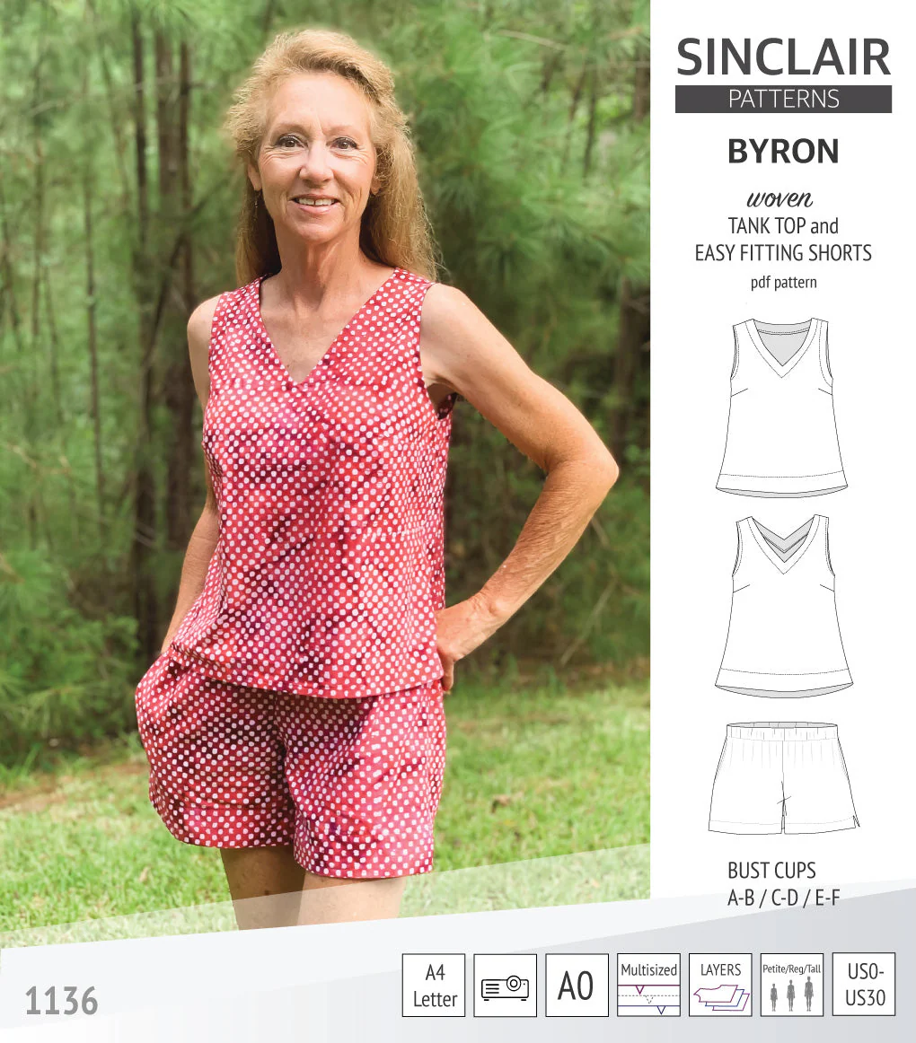 Sinclair Patterns Byron Tank Top and Shorts Set - XS-4XL - PDF Pattern - Image 28