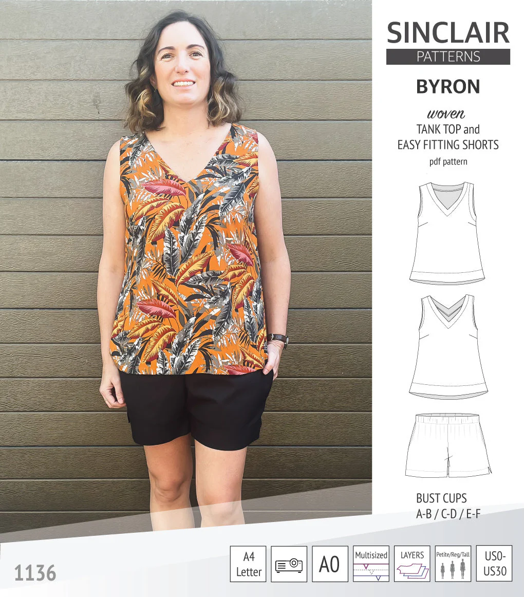 Sinclair Patterns Byron Tank Top and Shorts Set - XS-4XL - PDF Pattern - Image 29