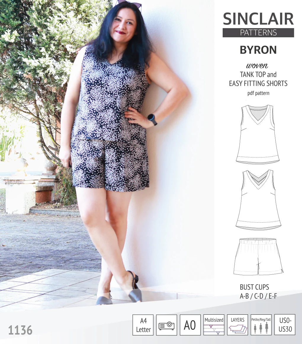 Sinclair Patterns Byron Tank Top and Shorts Set - XS-4XL - PDF Pattern - Image 30