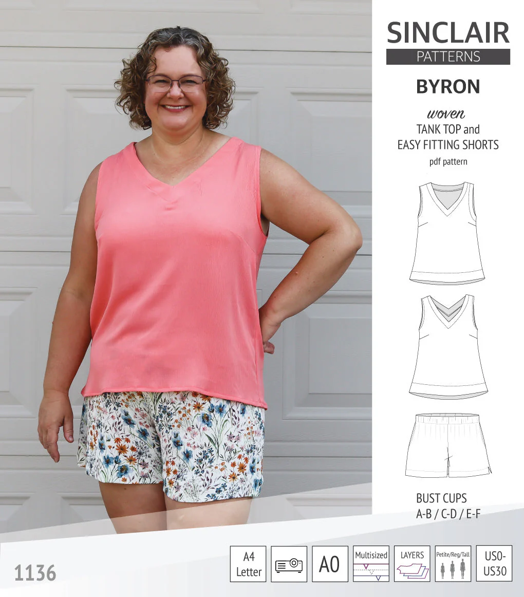 Sinclair Patterns Byron Tank Top and Shorts Set - XS-4XL - PDF Pattern - Image 31