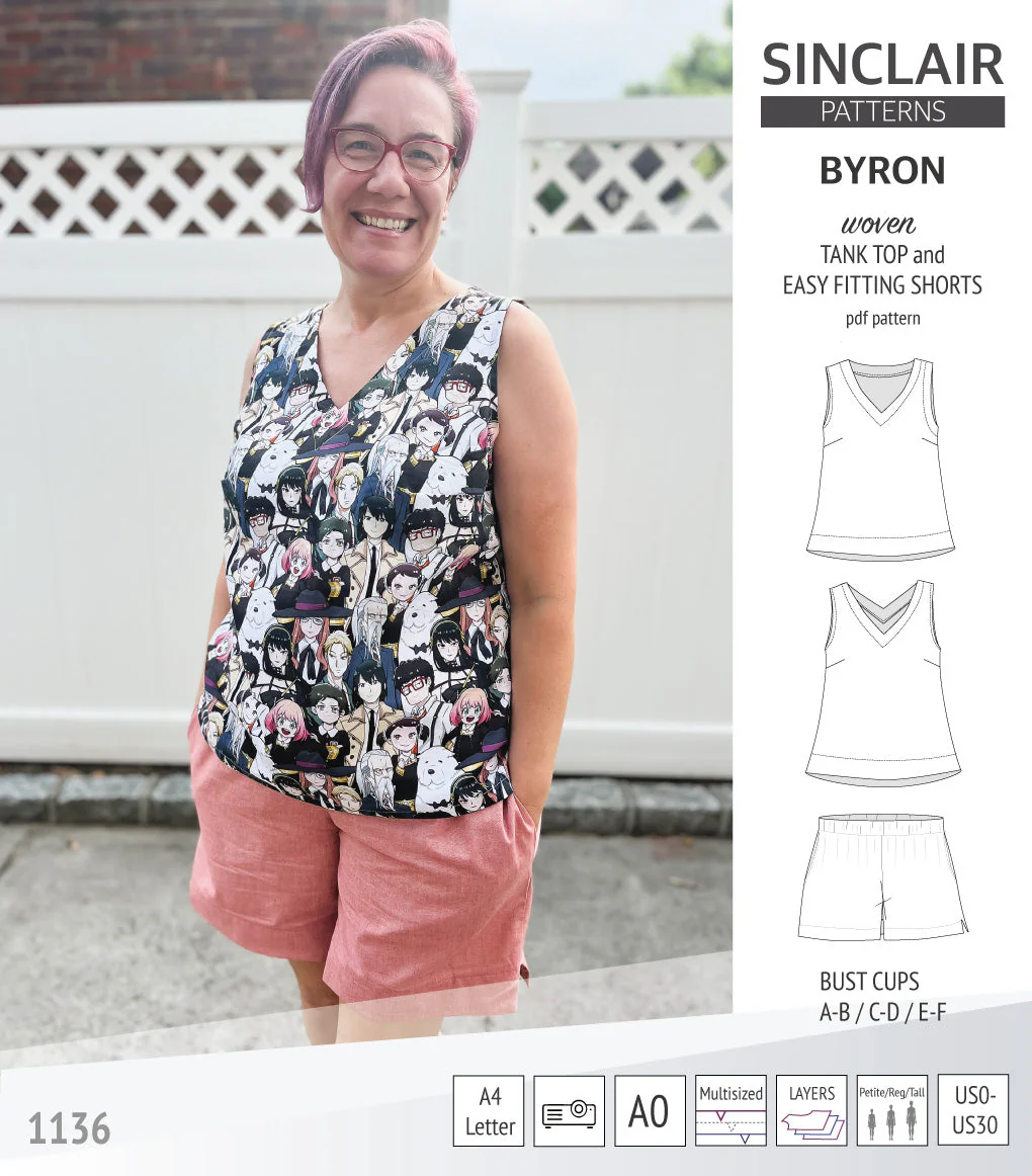 Sinclair Patterns Byron Tank Top and Shorts Set - XS-4XL - PDF Pattern - Image 32
