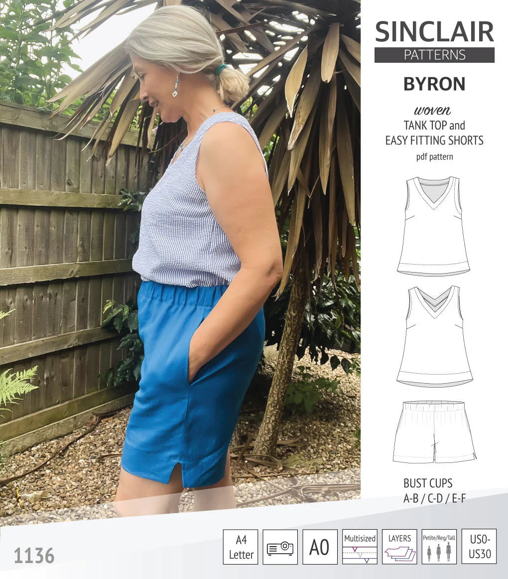 Sinclair Patterns Byron Tank Top and Shorts Set - XS-4XL - PDF Pattern - Image 33