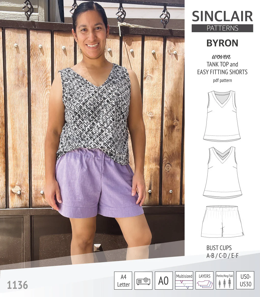 Sinclair Patterns Byron Tank Top and Shorts Set - XS-4XL - PDF Pattern - Image 34
