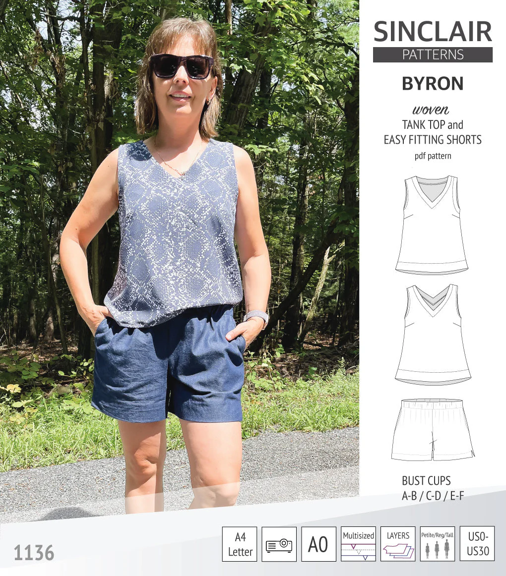 Sinclair Patterns Byron Tank Top and Shorts Set - XS-4XL - PDF Pattern - Image 35