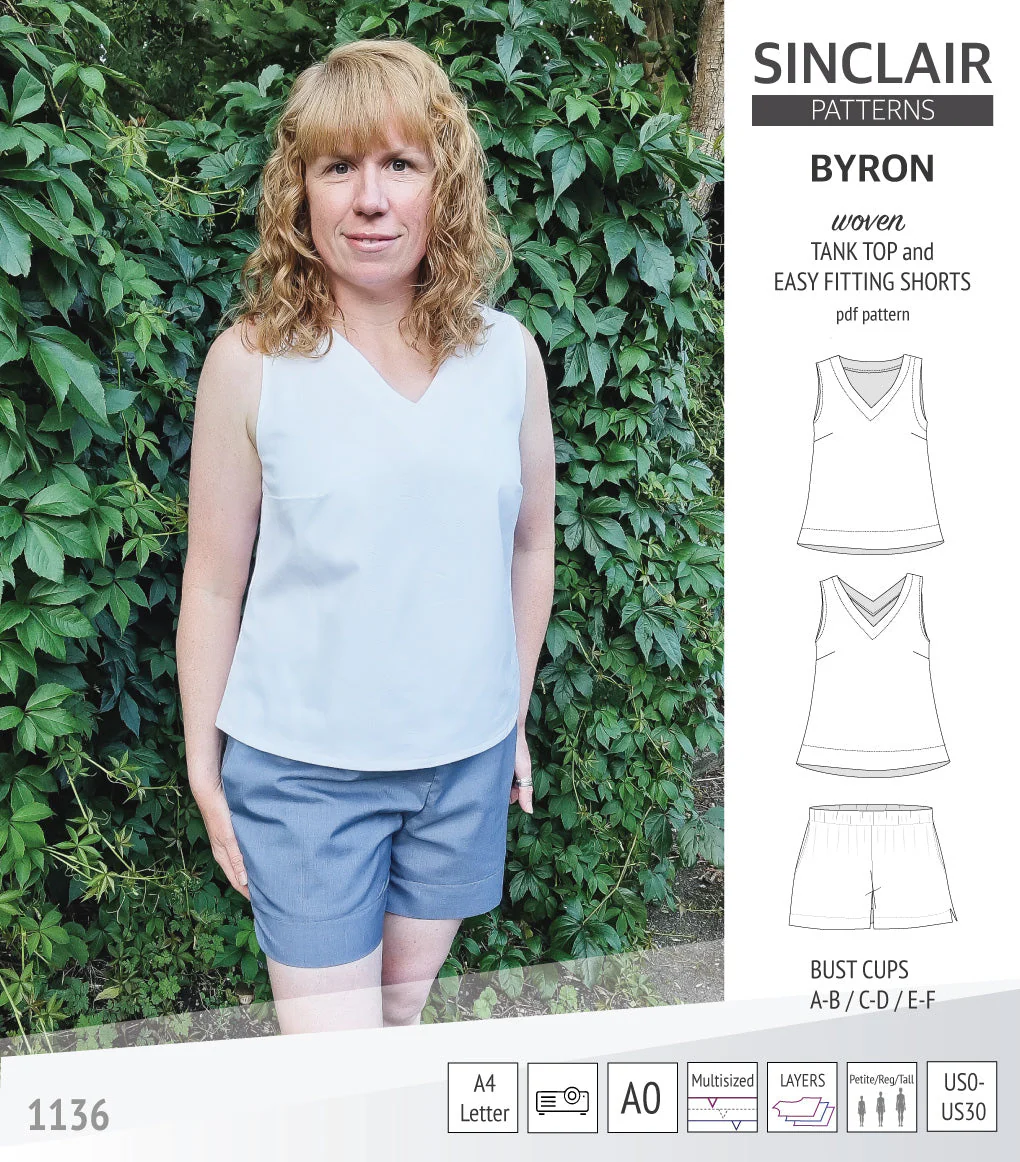 Sinclair Patterns Byron Tank Top and Shorts Set - XS-4XL - PDF Pattern - Image 36