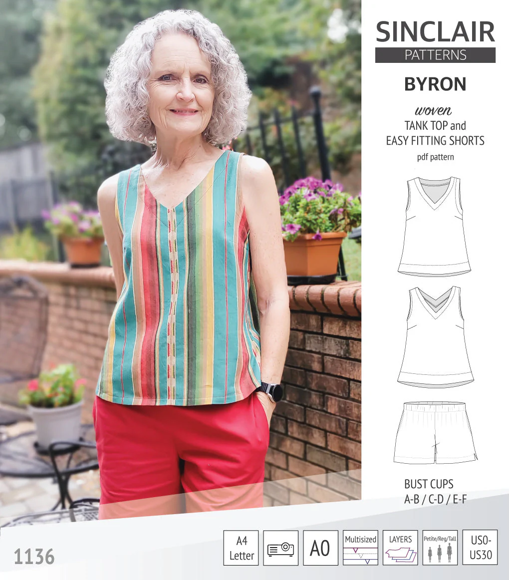 Sinclair Patterns Byron Tank Top and Shorts Set - XS-4XL - PDF Pattern - Image 5