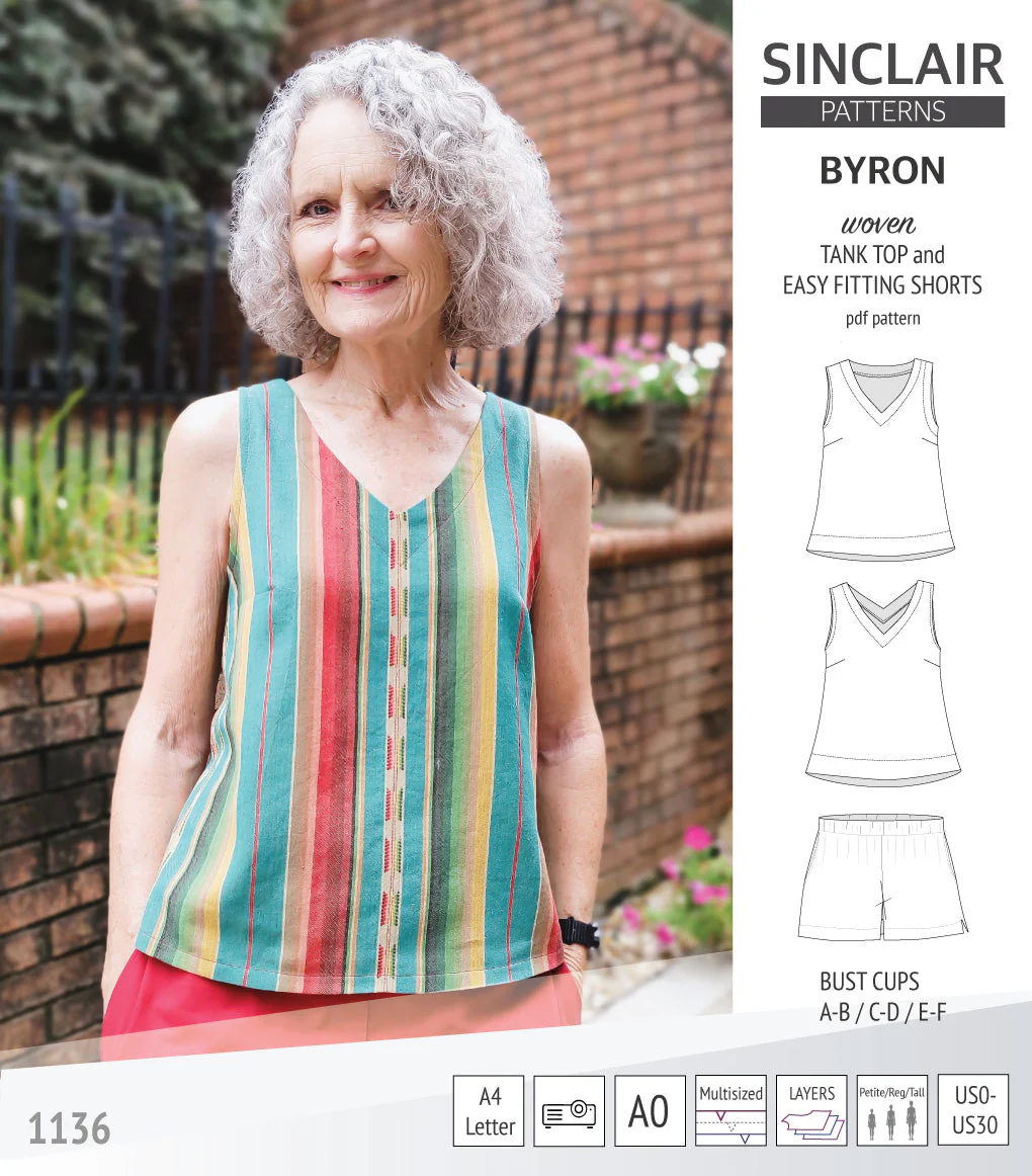 Sinclair Patterns Byron Tank Top and Shorts Set - XS-4XL - PDF Pattern - Image 7