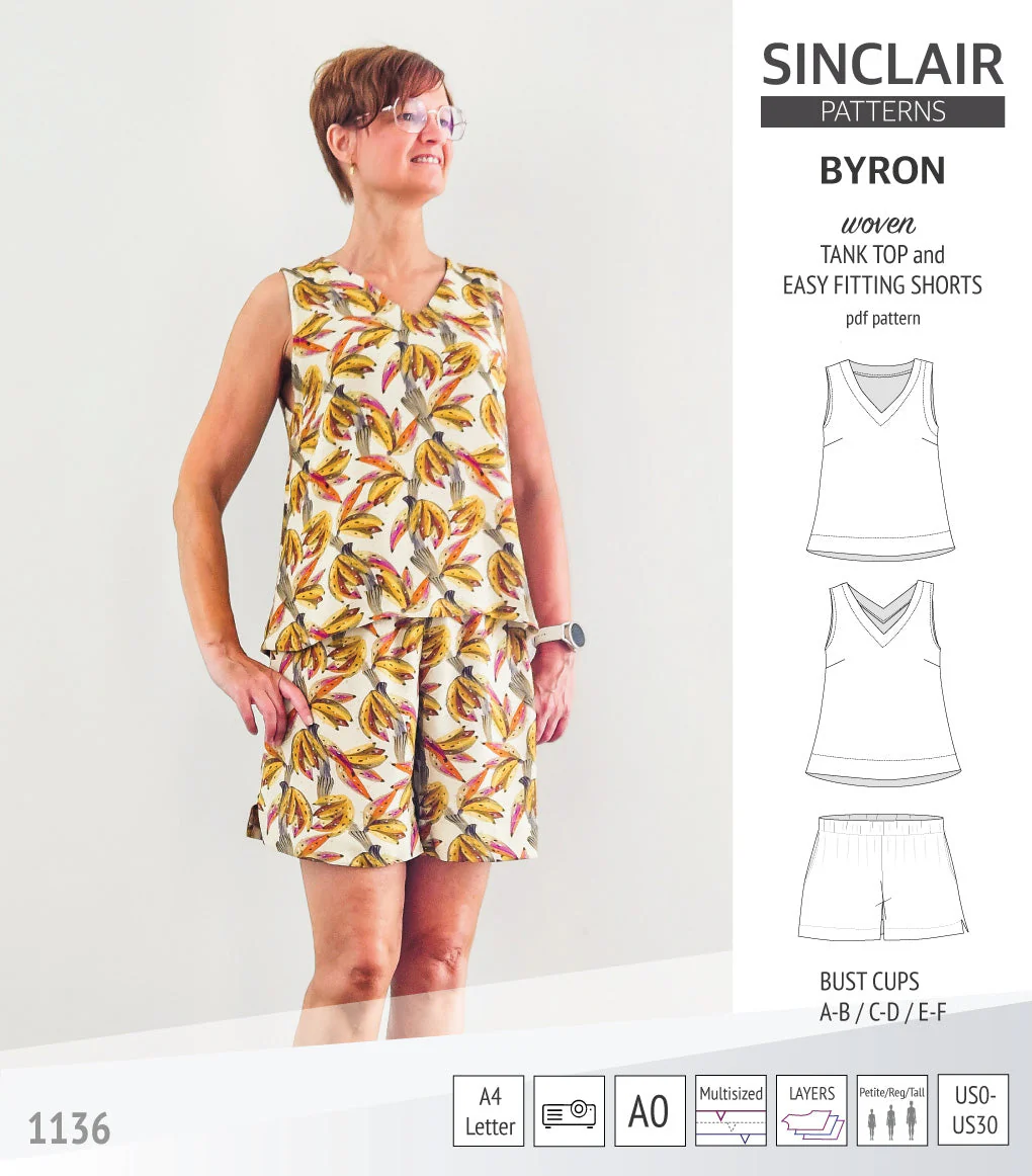 Sinclair Patterns Byron Tank Top and Shorts Set - XS-4XL - PDF Pattern - Image 8