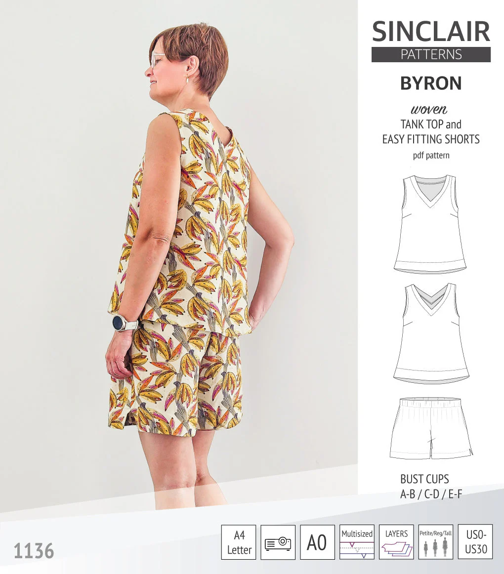 Sinclair Patterns Byron Tank Top and Shorts Set - XS-4XL - PDF Pattern - Image 9