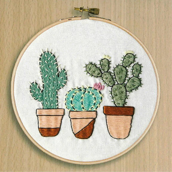 Cactus Garden 6" Embroidery Kit - Image 2