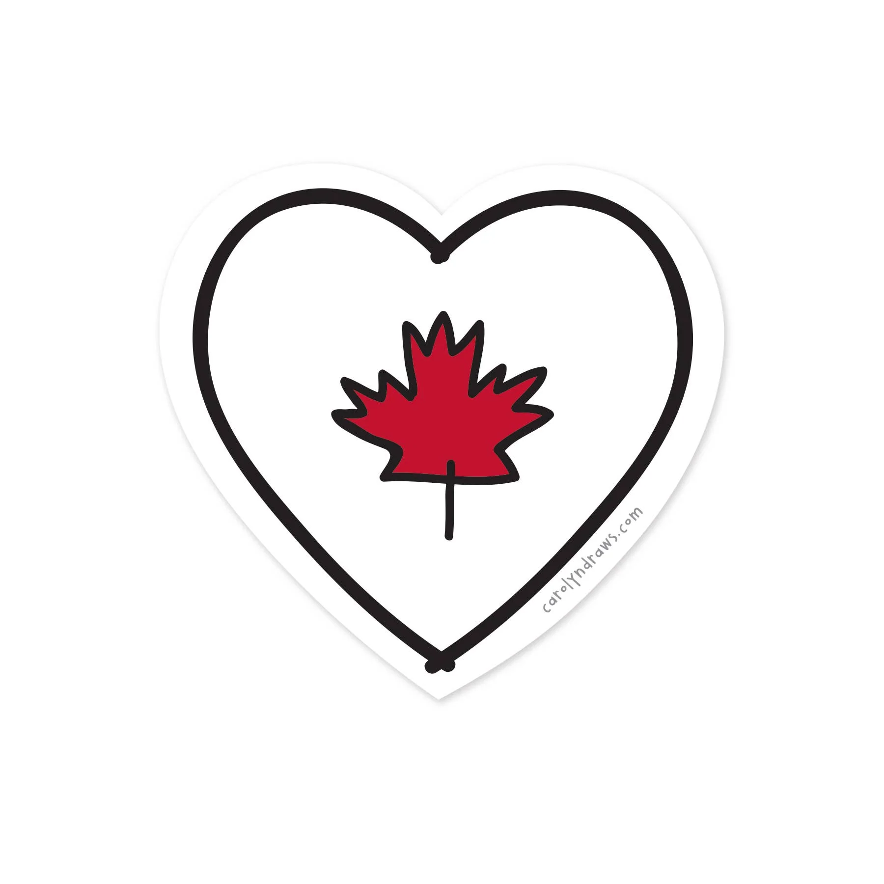 Canada Heart Flag Vinyl Sticker