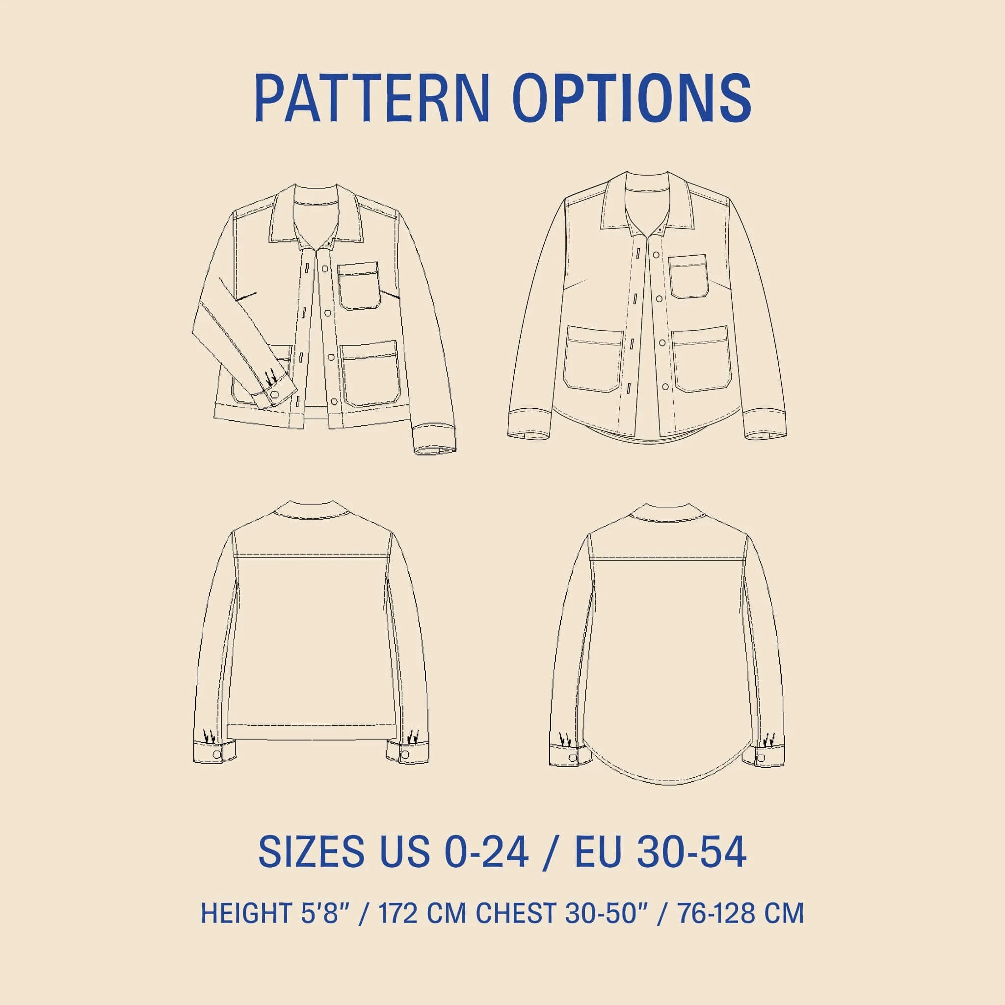 Wardrobe By Me Canvas Jacket - US 0-24 - PDF Pattern - Image 2