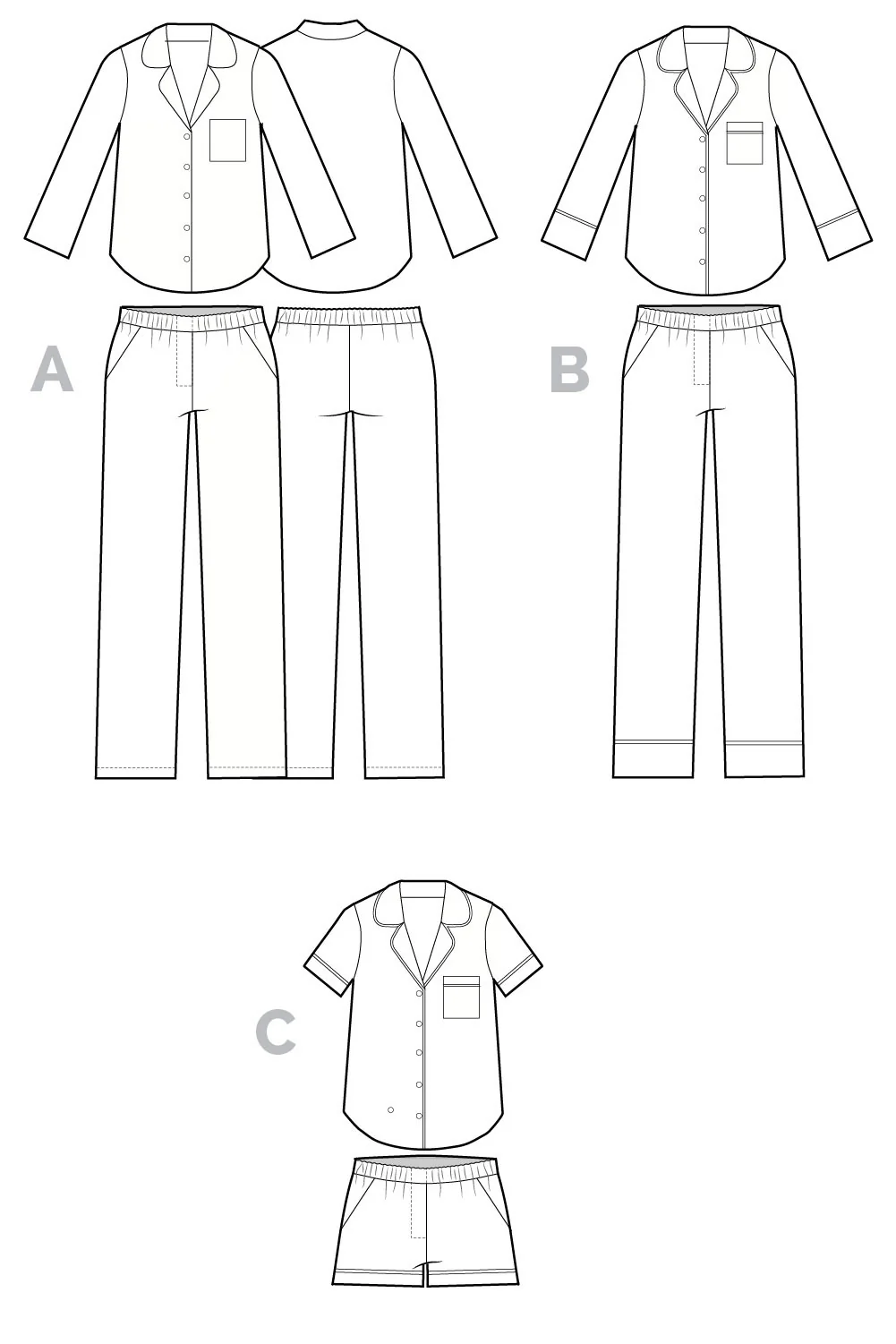 Closet Core Carolyn Pajamas - 0-32 - PDF Pattern - Image 17