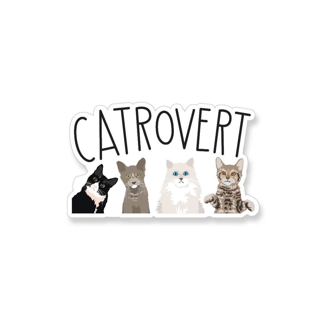 "Catrovert" Sticker