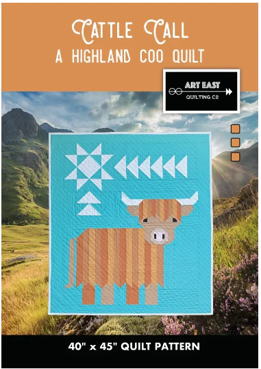 Art East Quilt Cattle Call: A Highland Coo Quilt Pattern - Image 5